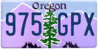 OR license plate 975GPX