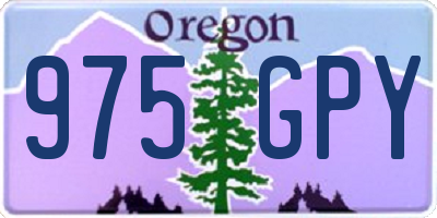 OR license plate 975GPY