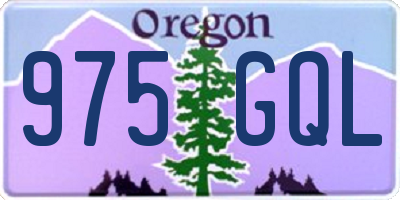 OR license plate 975GQL