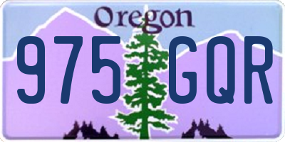 OR license plate 975GQR