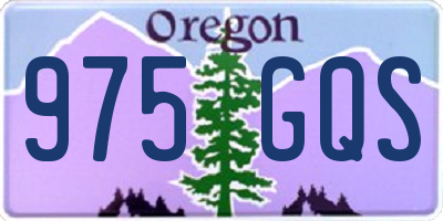 OR license plate 975GQS