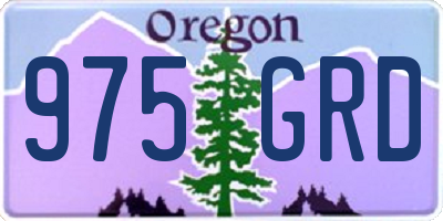 OR license plate 975GRD