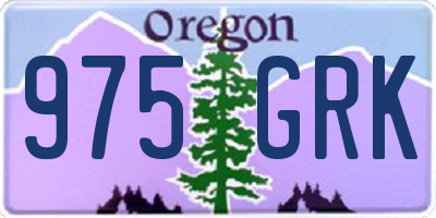 OR license plate 975GRK