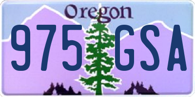 OR license plate 975GSA