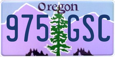 OR license plate 975GSC