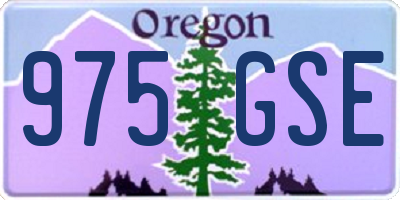 OR license plate 975GSE