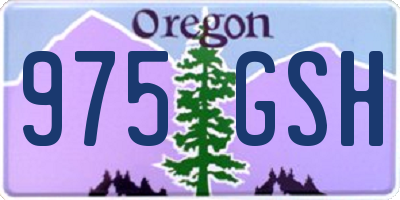 OR license plate 975GSH