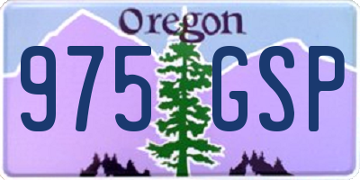 OR license plate 975GSP