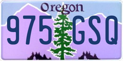 OR license plate 975GSQ