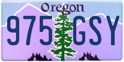 OR license plate 975GSY