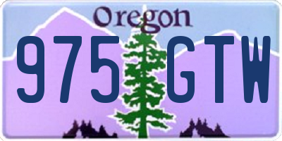 OR license plate 975GTW