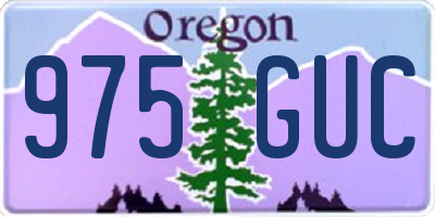 OR license plate 975GUC