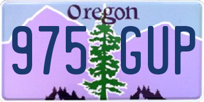 OR license plate 975GUP