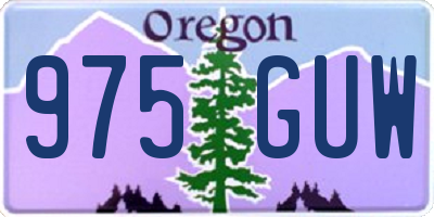 OR license plate 975GUW