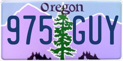 OR license plate 975GUY