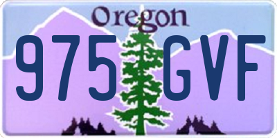OR license plate 975GVF