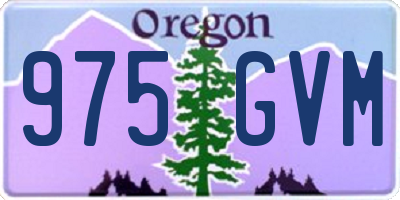 OR license plate 975GVM