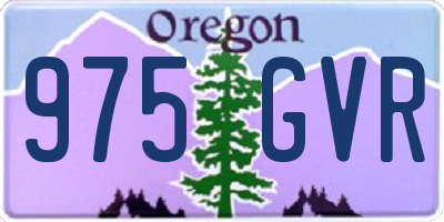 OR license plate 975GVR