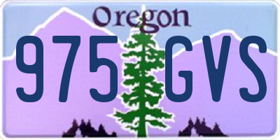 OR license plate 975GVS