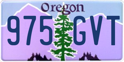 OR license plate 975GVT