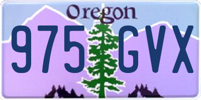 OR license plate 975GVX