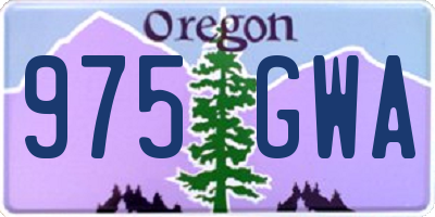 OR license plate 975GWA