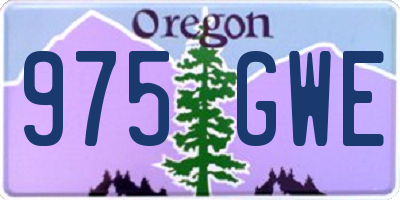 OR license plate 975GWE