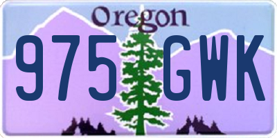 OR license plate 975GWK