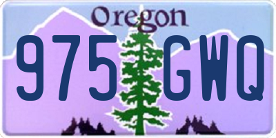 OR license plate 975GWQ