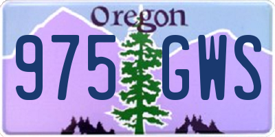 OR license plate 975GWS
