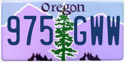 OR license plate 975GWW