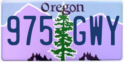 OR license plate 975GWY