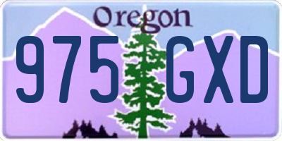 OR license plate 975GXD