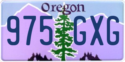 OR license plate 975GXG