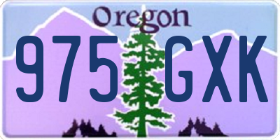 OR license plate 975GXK