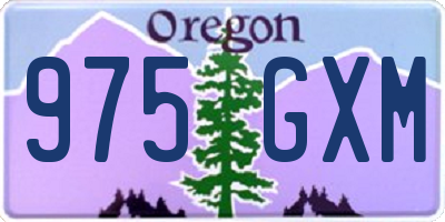 OR license plate 975GXM