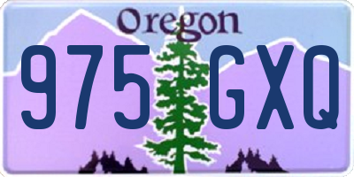 OR license plate 975GXQ