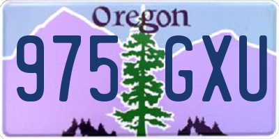 OR license plate 975GXU