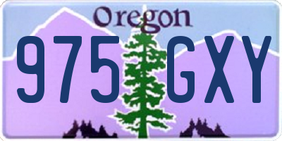 OR license plate 975GXY