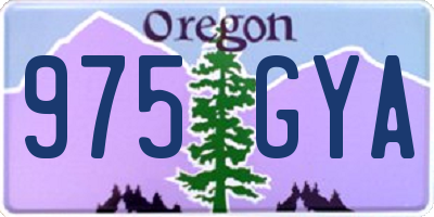 OR license plate 975GYA