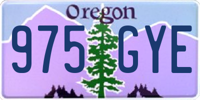 OR license plate 975GYE