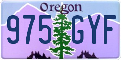 OR license plate 975GYF
