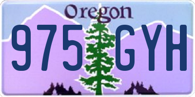 OR license plate 975GYH