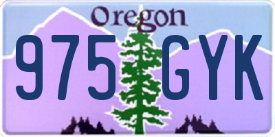 OR license plate 975GYK