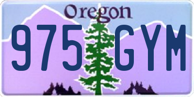 OR license plate 975GYM