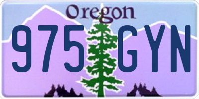 OR license plate 975GYN