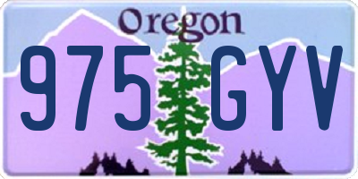 OR license plate 975GYV