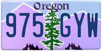 OR license plate 975GYW