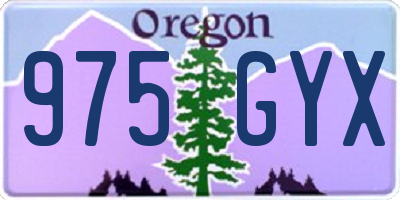 OR license plate 975GYX