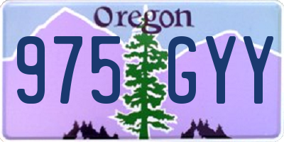OR license plate 975GYY